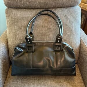 MAXX NEW YORK Black Leather Doctor Bag